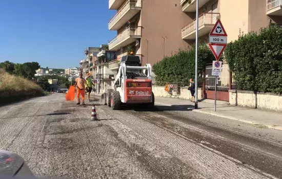 Lavori in via Balilla
