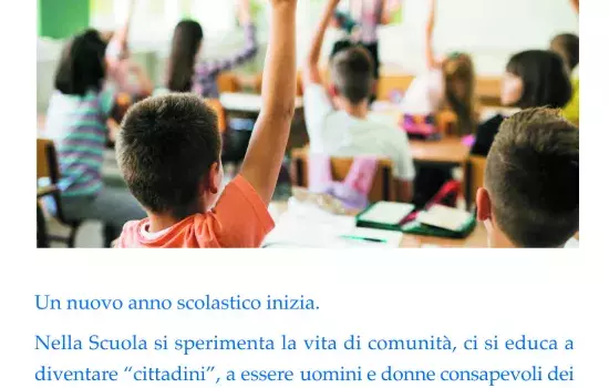 Canosa - Manifesto auguri sindaco per inizio anno scolastico