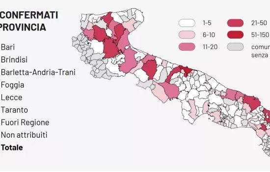 Casi Puglia 23 marzo 2020