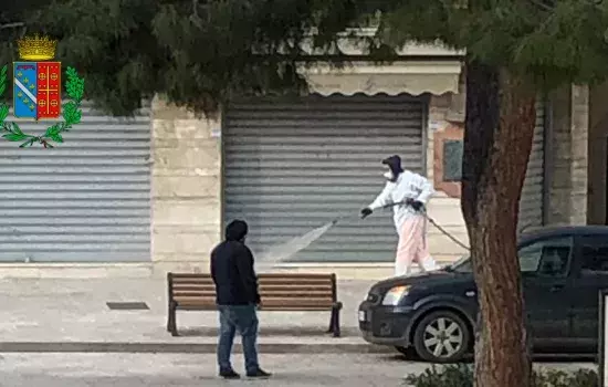 Canosa di Puglia - Sanificazione e disinfezione di vie e piazze