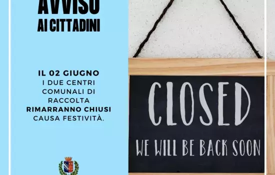 Chiusura CCR 2 giugno