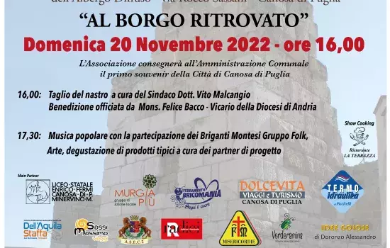 Il programma prevede il taglio del nastro alle ore 16:00 a cui seguirà la benedizione dei locali mentre alle ore 17:30 inizierà la festa popolare negli spazi antistanti l’immobile.