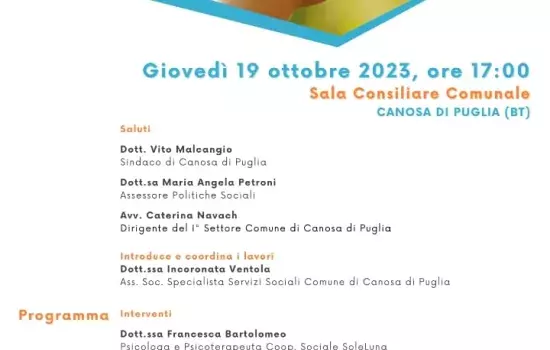 Durante l'incontro, spazio anche alla testimonianza di una famiglia affidataria che darà la possibilità di conoscere ancor più da vicino il significato dell'affido.