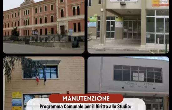 Fra gli interventi maggiori previsti, che hanno preso il via ieri lunedì 23 ottobre, l’eliminazione del gas radon riscontrato all’interno di tre aule della “De Muro Lomanto”