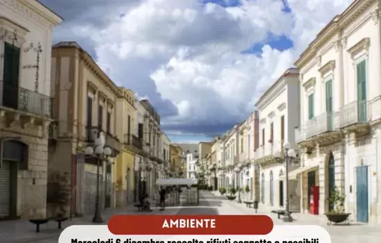 Ad essere garantiti saranno solo ed esclusivamente i servizi essenziali. La raccolta riprenderà a pieno regime giovedì 7 dicembre