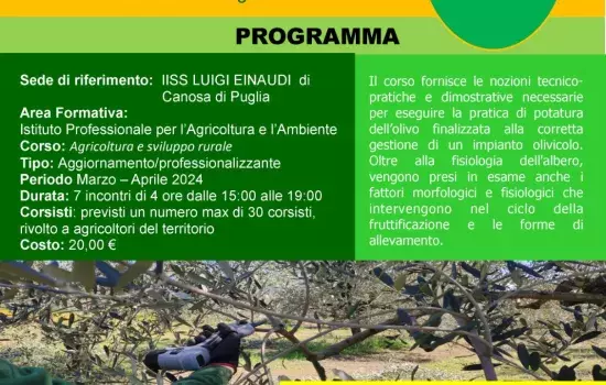 La scadenza delle prenotazioni è fissata per sabato 30 marzo: per ulteriori informazioni ed iscrizioni è possibile rivolgersi alla segreteria dell’IISS “Einaudi” dal lunedì al venerdì dalle ore 08:30 alle ore 10:00