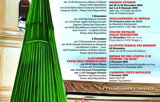 Natale 2024 a Canosa! Ecco il programma